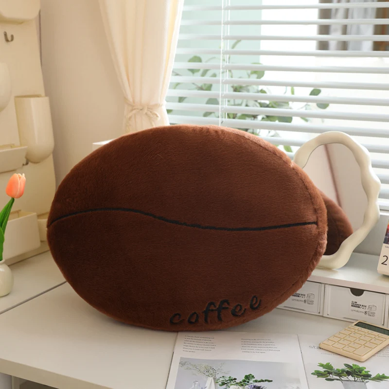 Almofada Decorativa de 50 Cm com Estampa de Grãos de Café para Adultos, Estilo Simples e Criativo. MDUG