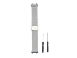 Bracelete Mesh Metálico Ajustável Para Amazfit Active Edge A2212 Prata