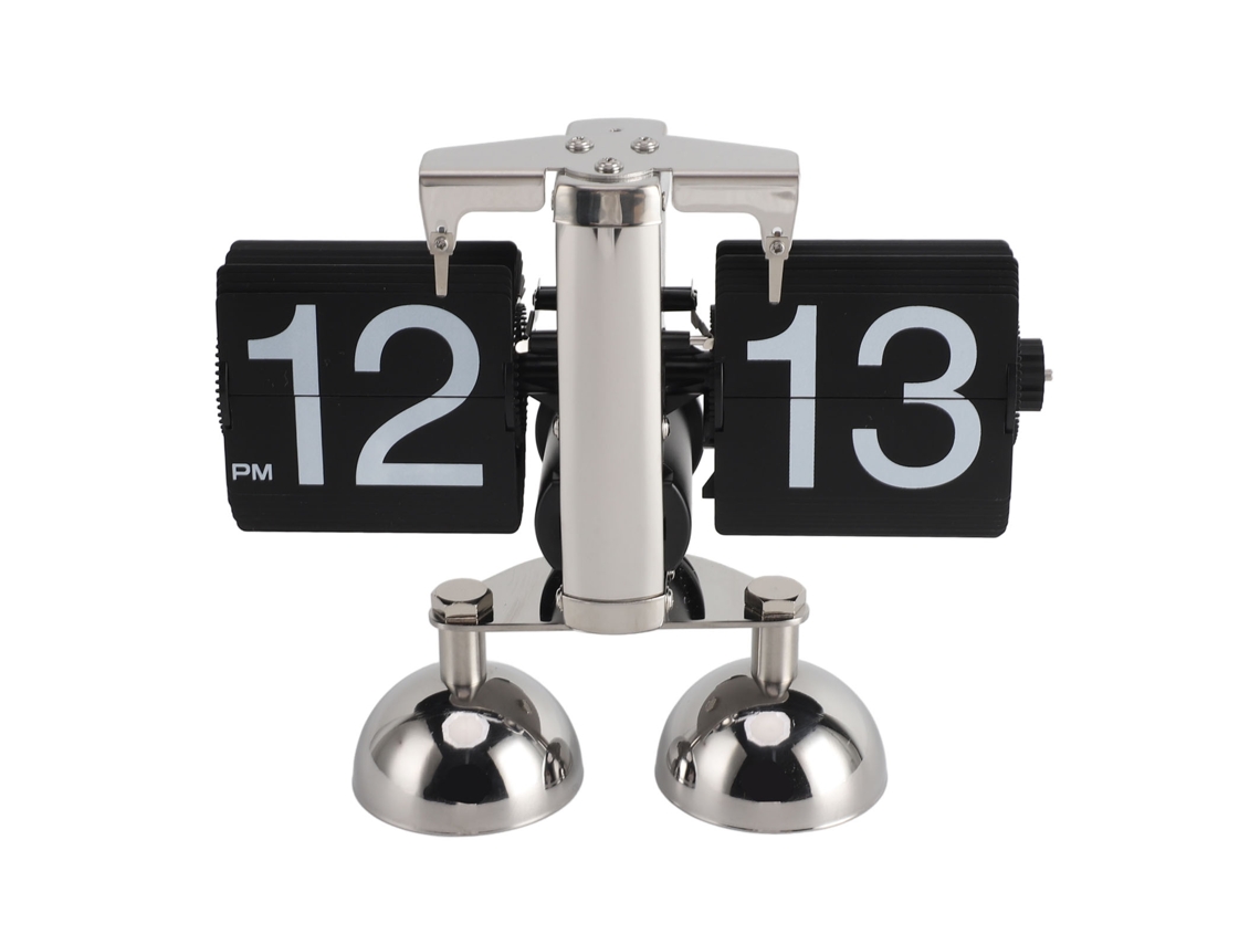 Rebe-reloj De Mesa Flip Retro Digital Mecánico Con Pilas Decoración Hogar Oficina 2 Patas 12 Horas Negro