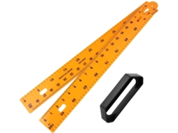 Régua Veemoon Com Cabo De Plástico Amarelo Para Ensino De Matemática