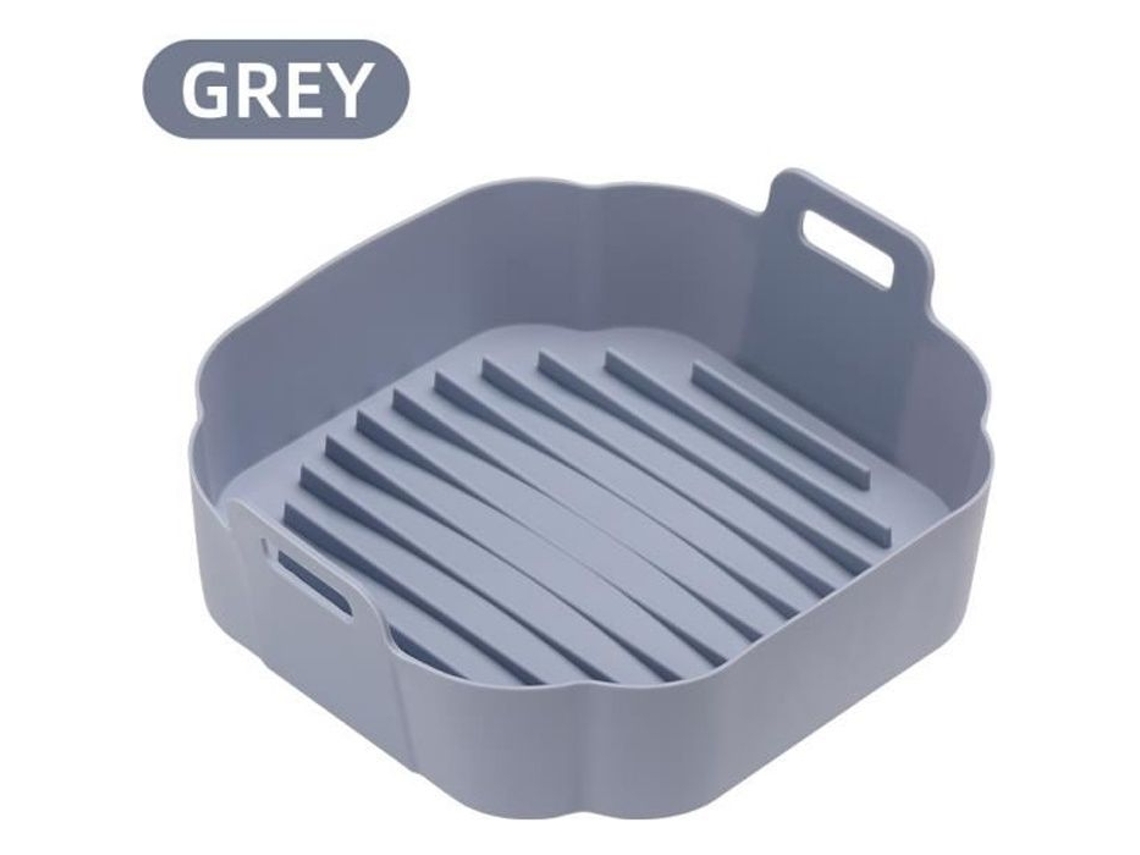 Cesto Para Airfryer(cinza), Molde De Silicone Para Airfryer, 2 Unidades, Cesto Reutilizável Para Airfryer(cinza)