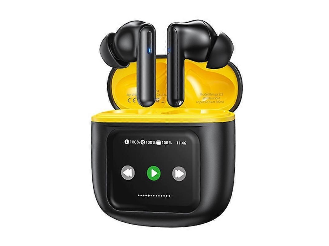 Fones De Ouvido Sem Fio Wekome Beluga S12 Audyhle Enc Com Cancelamento De Ruído E Tela Colorida Inteligente Ly Ebike