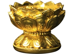 Estável Formato Lótus Oração Portátil Fácil Suporte Decorativo Base Liga Ouro Roda Usar GOKOCO