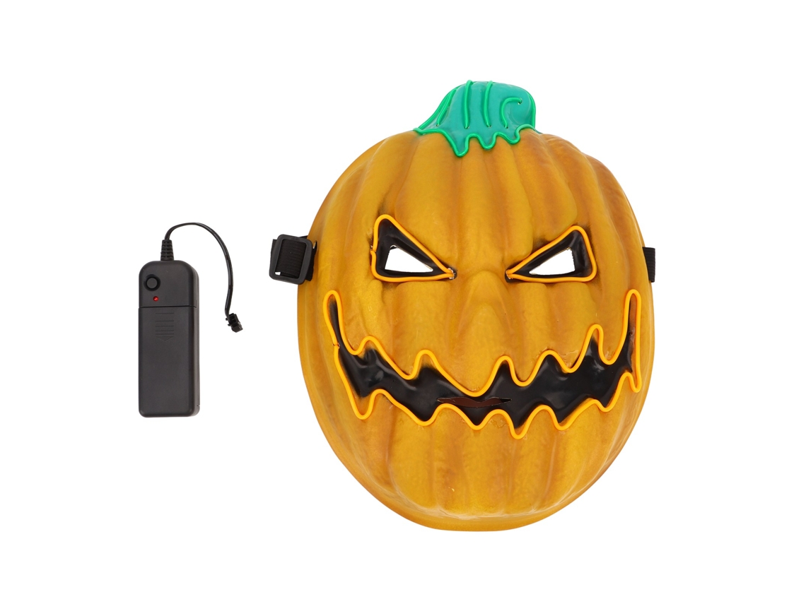 Máscara De Abóbora De Halloween Com 3 Modos De Luz Led Iluminada Para Adultos E Crianças Em Festas Assustadoras