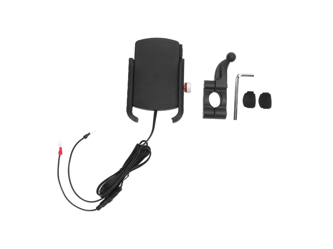 Carregador Sem Fio 2 Em 1 Para Guidão De Motocicleta, 15w, Carregamento Rápido Qc3.0, Suporte Para Celular, 12v 24v