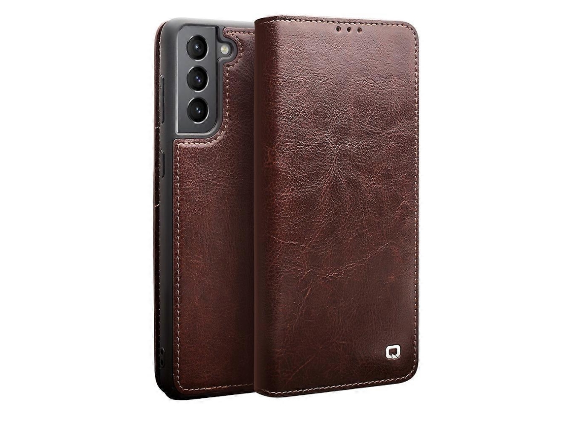 Capa De Couro Qialino Para Samsung Galaxy S21 5g