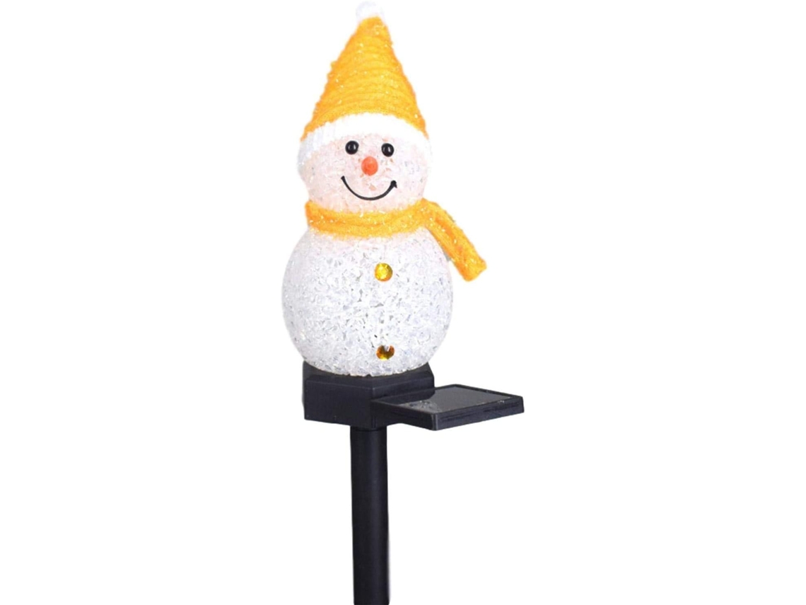 Luminária Solar De Jardim, À Prova D Água, Em Formato De Boneco Neve, Para Decoração De Pátios, Jardins E Caminhos