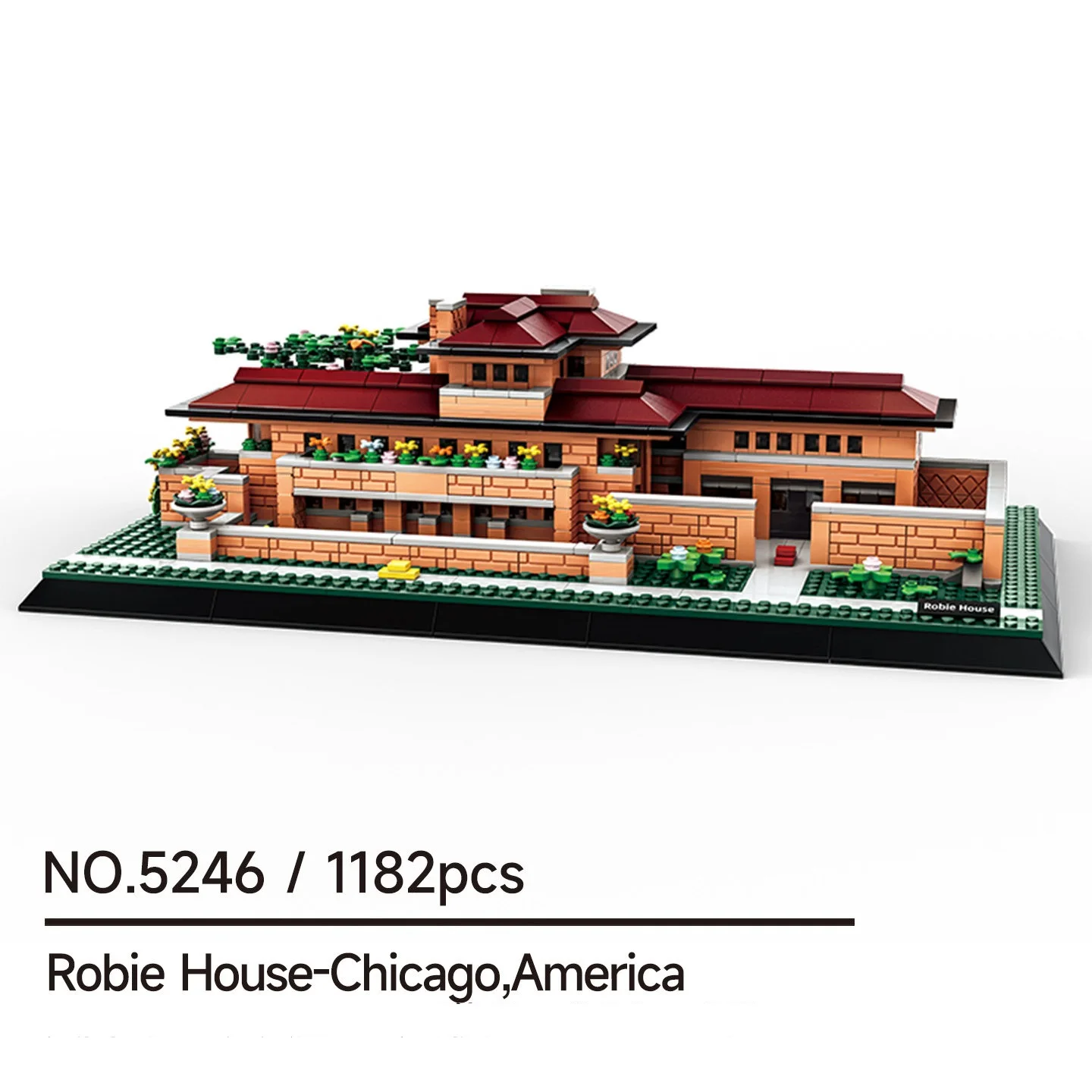 1182 Robbie House Marco Mundial Blocos De Construção