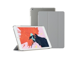 Capa Protetora Para Ipad 10.2, De Couro Air34, Rígida Cinza Tablet Apple Pro11 Com Função Hibernação Inteligente. Tuotuo