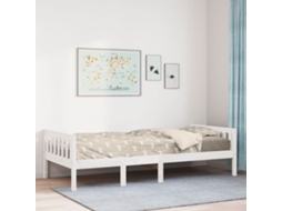 Vidaxl Cama De Criança Sem Colchão 75x190 Cm Pinho Maciço Branco