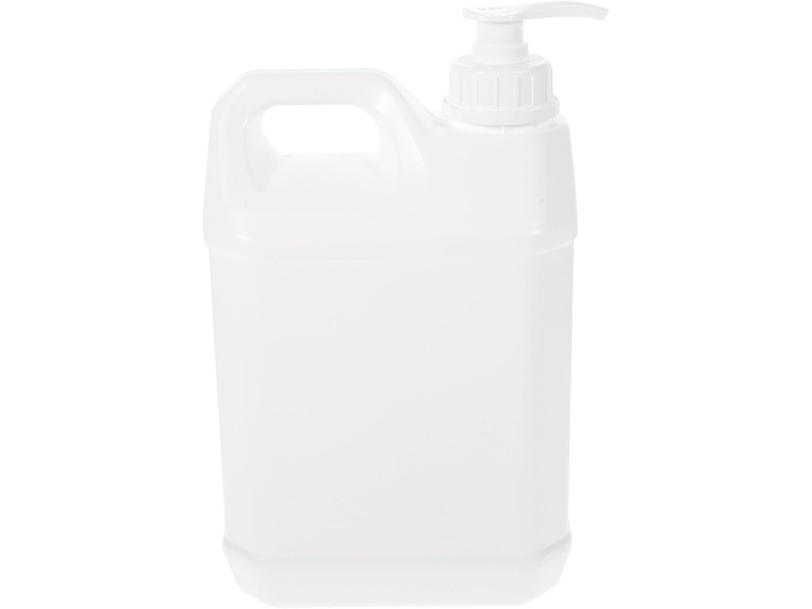 Bouteille À Pompe 2,5 L Hdpe Blanche Recarregável