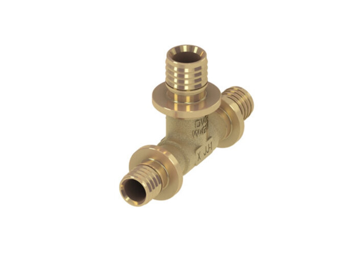 Teceflex Peça em T Reduzida Latão Standard 7605