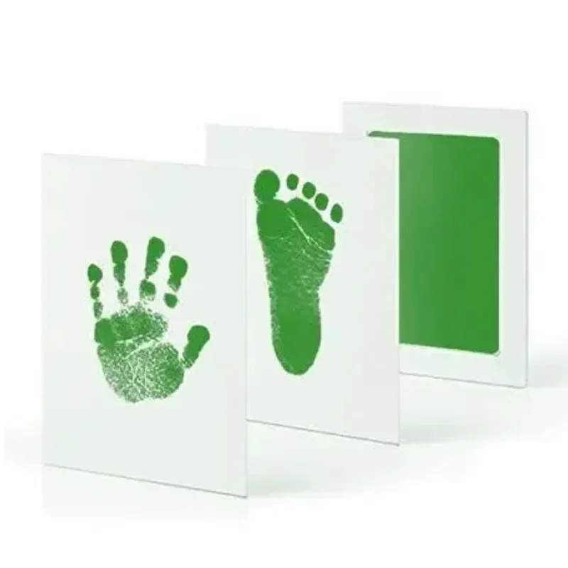 Kit Faça você mesmo para Impressões de Mãos e Pés de Recém nascidos, Incluindo Almofada de Tinta e Moldura, como Lembrança. MDUG (verde)