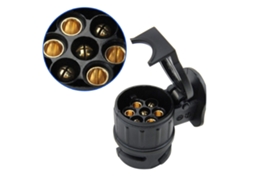 Adaptador De Reboque De 12 V 13 Para 7 Pinosplugue À Prova Dágua Tipo N Para Caminhões/rvs, Preto Zeuxo