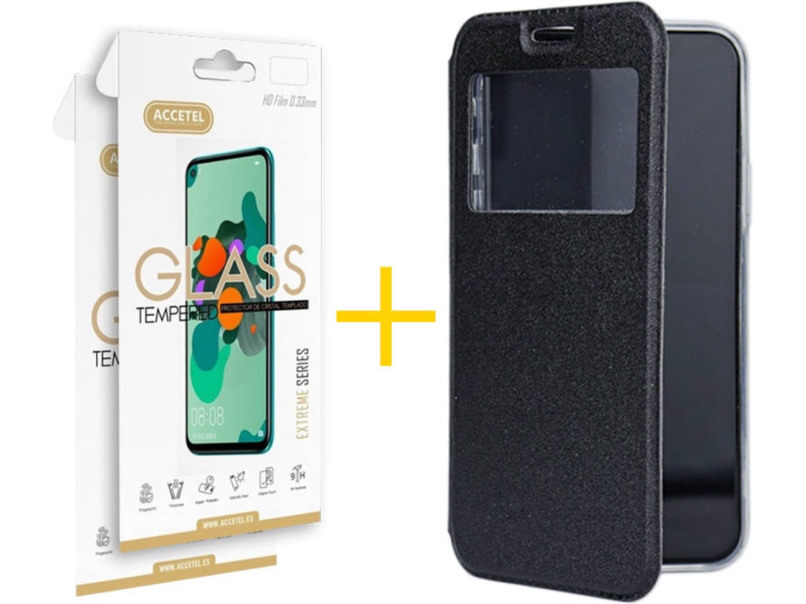Kit Capa e 2 Películas Apple iPhone 11 Pro Max ACCETEL Gandy Flip (Preto)