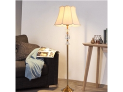 Luminária De Chão Mengjay Para Quarto, Luminária De Chão Cristal Para Leitura, Luminária De Chão Com Cúpula Tecido