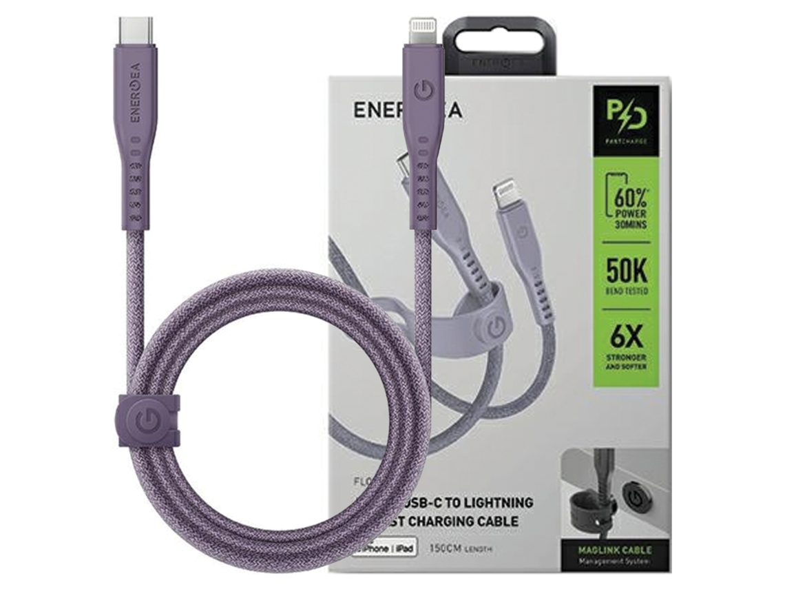 Cabo Energea Flow Para Lightning 1,5m Usb C 60w 3a Mfi Para Iphone 12 13 14 15