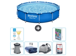 Piscina Bestway Steel Pro Redonda 305x76 Cm 5 peças S329 BESTWAY