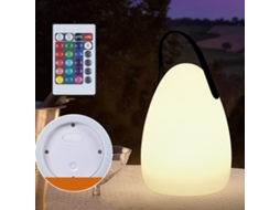 Luminária Noturna Led de 16 Cores com Alça, Lanterna de Mesa Recarregável Via Usb BRILVIBERA (formato Ovo)