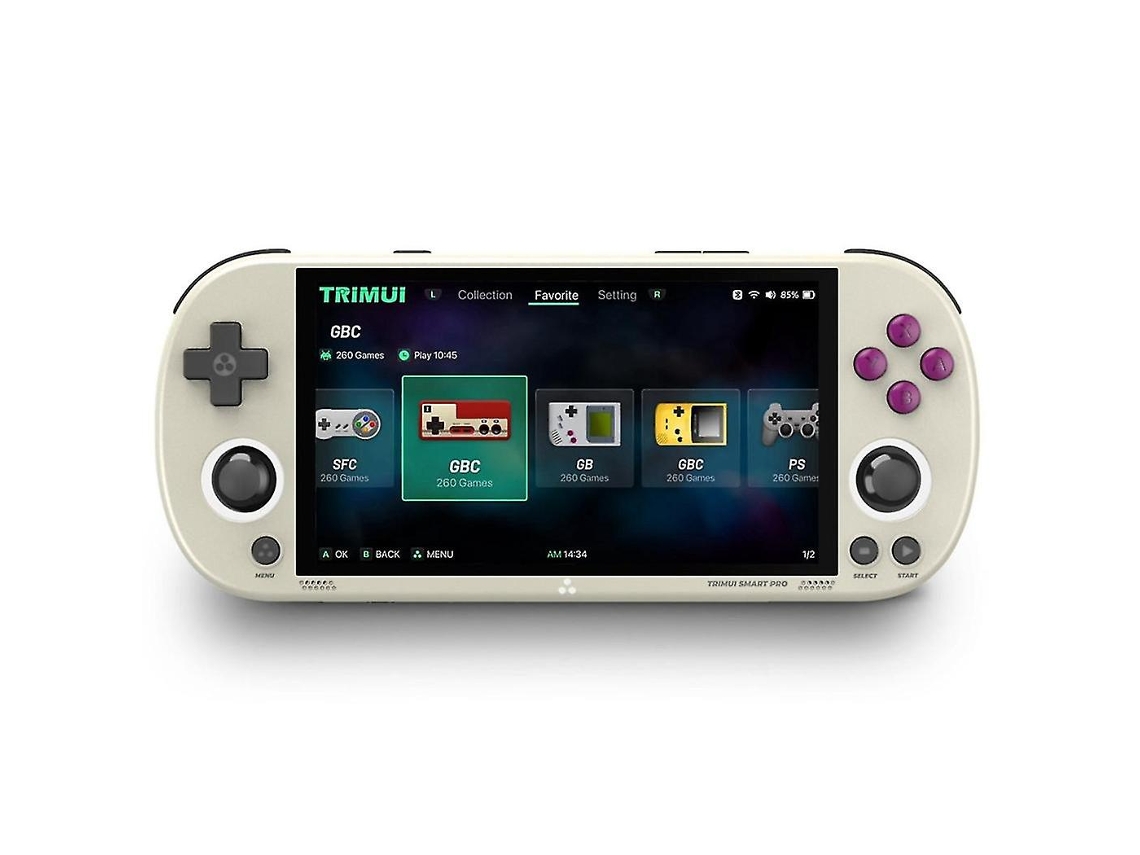 Console De Videogame Portátil Smart Pro De Código Aberto, Retro Arcade Hd, Tela Ips De 4,96 Polegadas, Sistema Linux Ly Ebike (cinza)