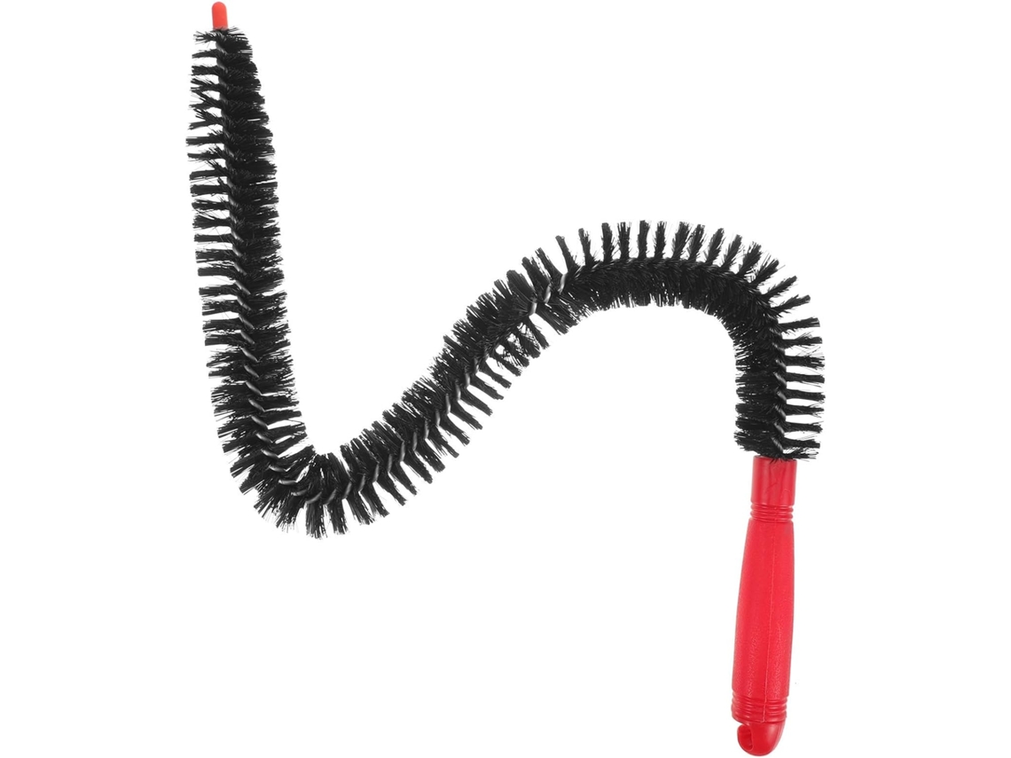Escova De Limpeza Flexível Em Nylon Preto Com Cabo Longo Para Garrafas.