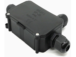 Caixa De Junção Impermeável, Conector De Cabo Impermeável Soquete De Ligação Soquete De Terra Conectores De Cabo Externos/para Exterior 3 Vias Preto