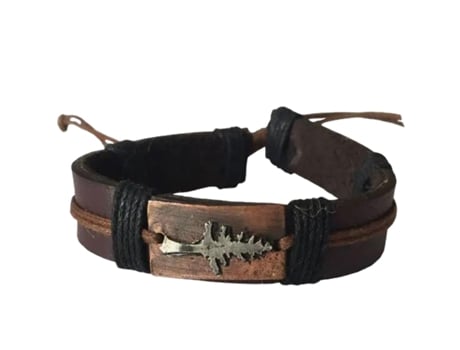 Pulseira ANJU Árvore (Couro - Castanho - Ajustável)