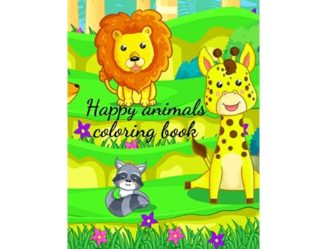 Livro Happy Animals Coloring Book De Cristie Publishing (inglês)