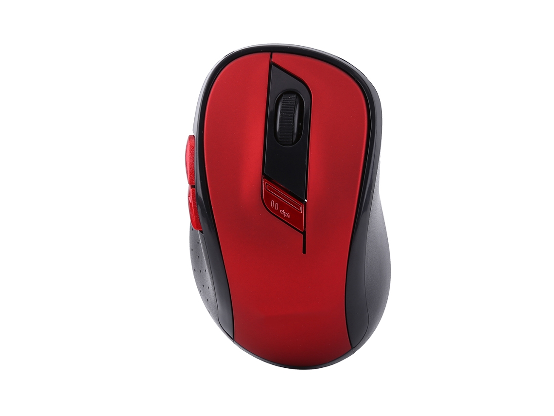 Mouse Gamer Mecânico Óptico Portátil Sem Fio De 2.4ghz Vermelho