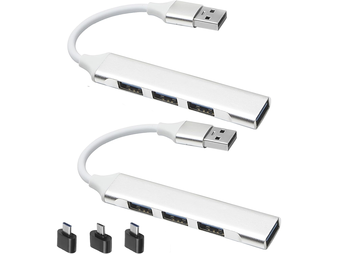 Hub Usb 3.0 Com 2 Portas, Divisor Usb-a 4 Expansor Ultrafino Para