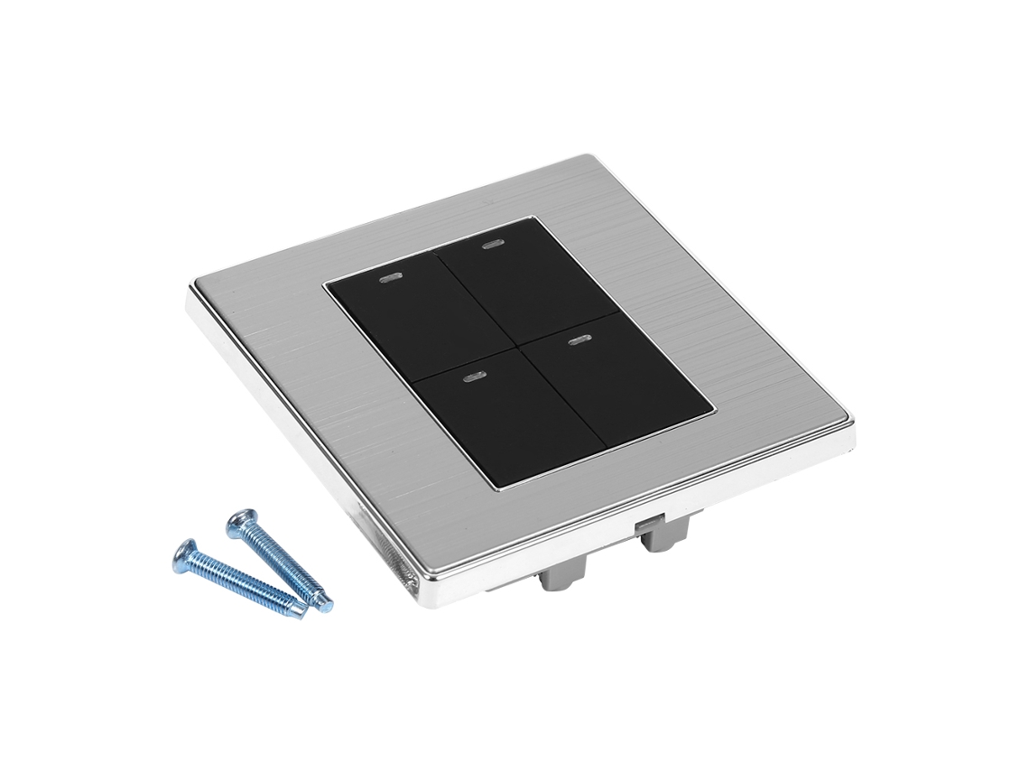 Interruptor Tátil Escovado Laxiscreed Com Led, Duplo Controle E Luz Sinalizadora