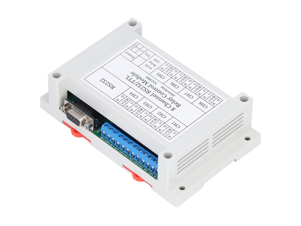 Laxiscreed Módulo De Relé 8 Canais Dc 12v Com Rs232, Controle Remoto E Leds Indicadores