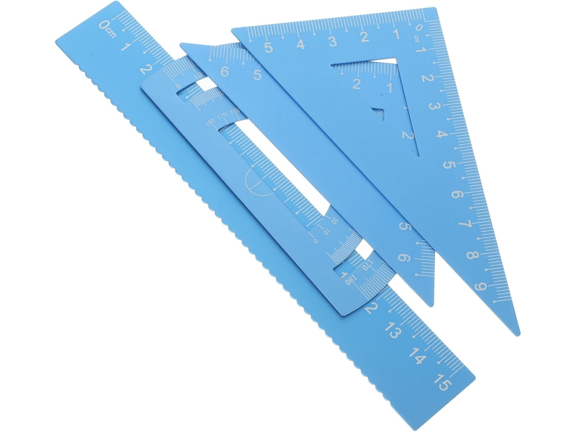 Kit de Matemática Veemoon com Régua Triangular de Transferência Metálica Precisa e Antiderrapante para Medições em Sala de Aula (Não incluso)