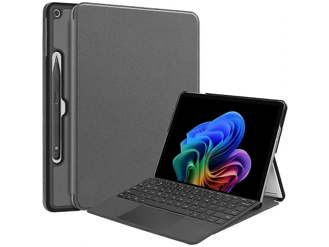 Capa Protetora Em Couro Pu Com Suporte E Porta-caneta Para Microsoft Surface Pro De 12 Polegadas Elysve