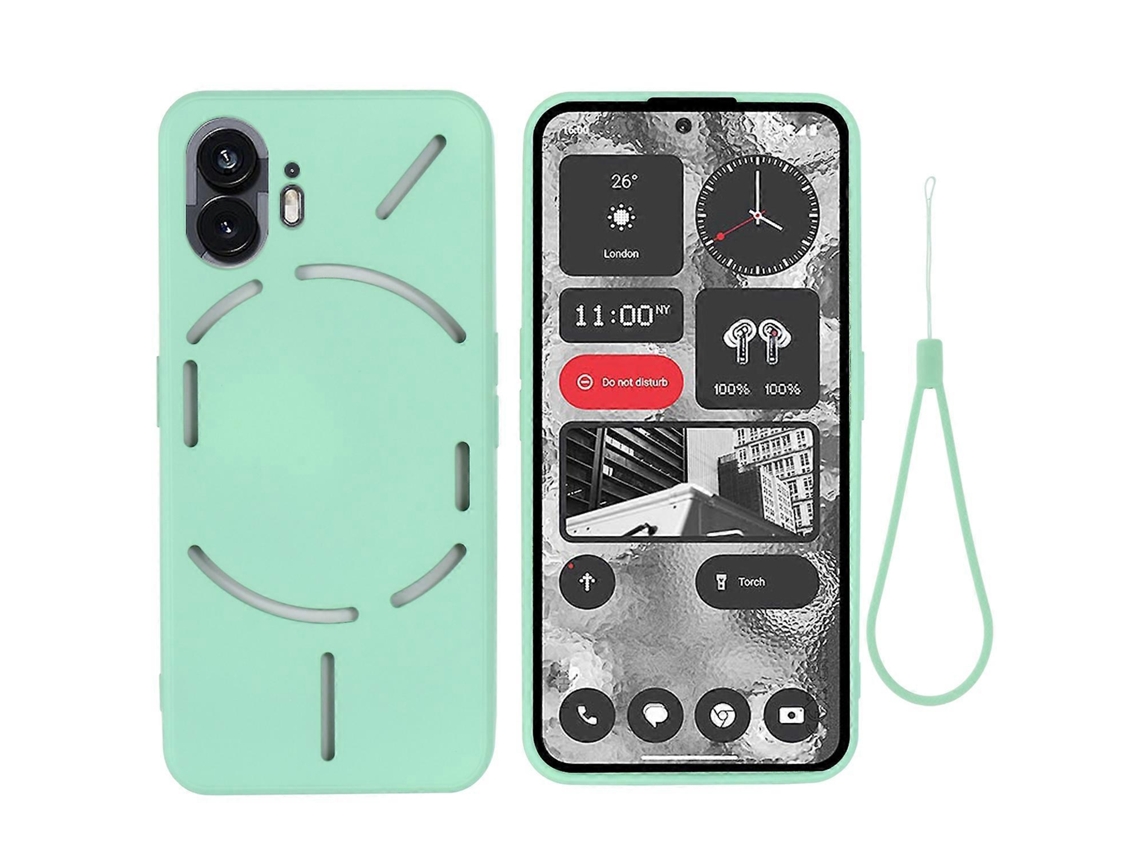 Capa De Celular Nothing Phone 2 Em Silicone Líquido De Cor Sólida, Resistente A Quedas E Com Cobertura Total.