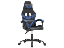 Cadeira de gaming VIDAXL Azul Couro Artificial
