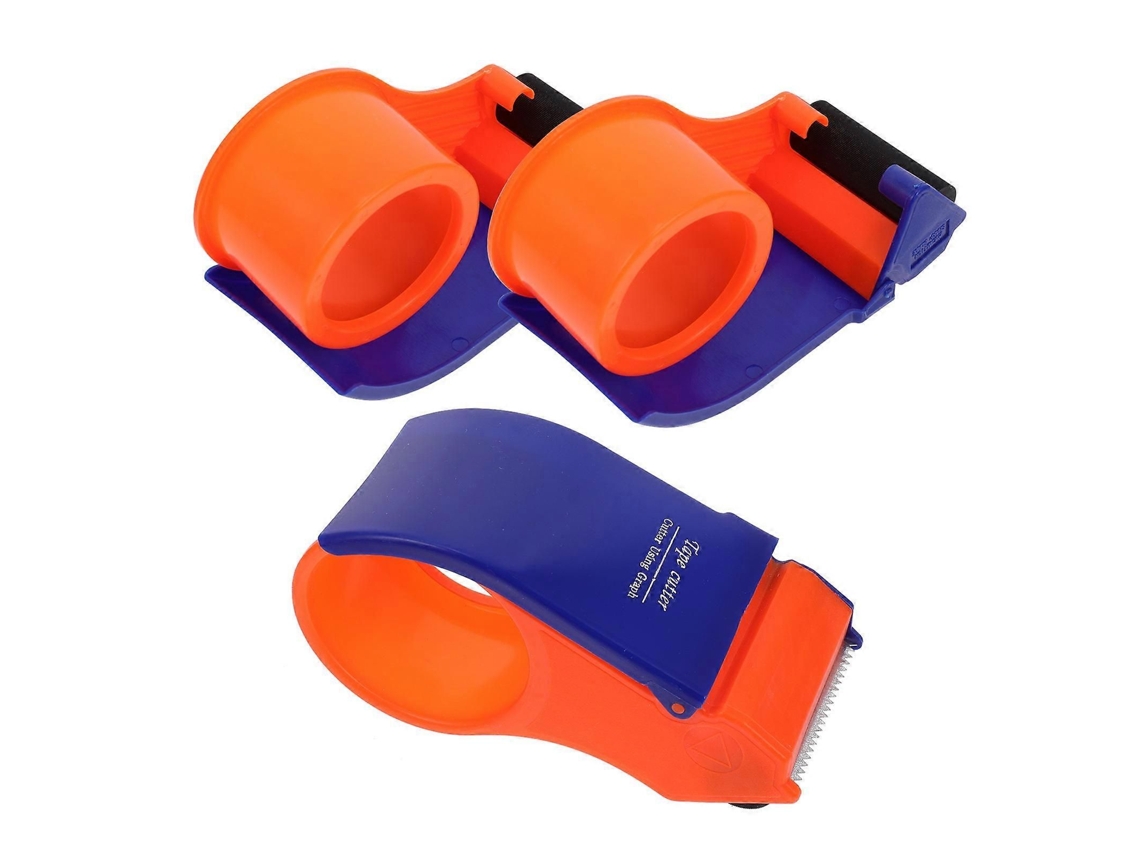Dispensador De Fita Adesiva Retangular 6 Cm Para Uso Geral (pacote Com 3) - Aparelho Corte E Vedação Leve