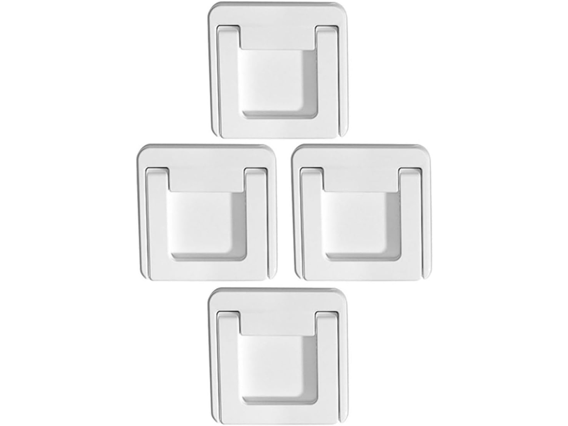 Batente De Janela Mikikit Em Abs Branco Para Portas E Gavetas Correr, Gancho De Segurança, Uso Versátil E Fácil Manuseio