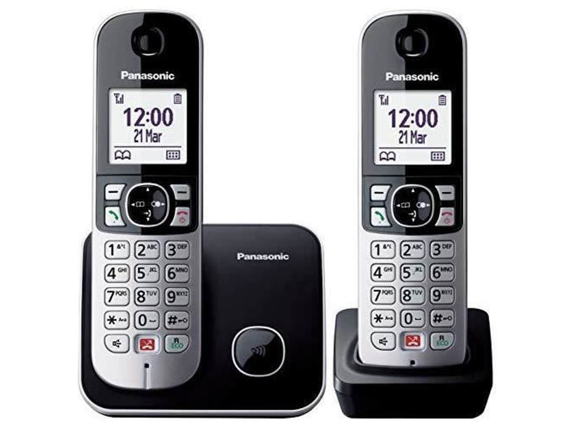 Telefone Panasonic Kx Tg6852jtb Telefone Dect Identificador De Chamada Nero, G Brilvibera