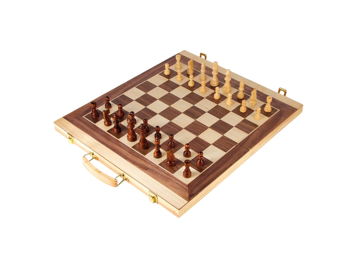 Conjunto De Xadrez E Gamão De Madeira Small Foot Jogo De Tabuleiro Clássico