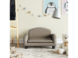 Sofá Infantil | Sofá Para Crianças 50x40x30 Cm Couro Artificial Cappuccino Wsd990375 Lovely Home