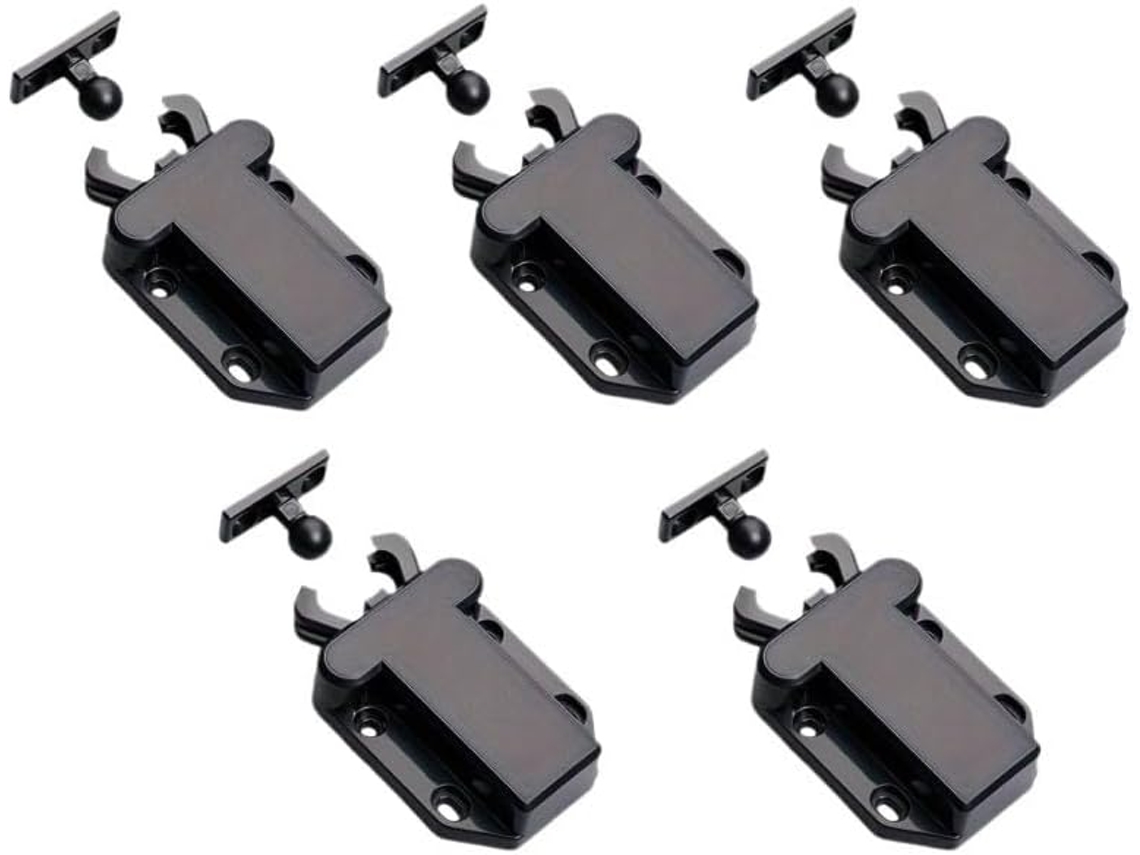 5 10 Peças De Fechos Pressão Portas Armários, Travas De Toque Portas, Dispositivo De Travamento Automático Com