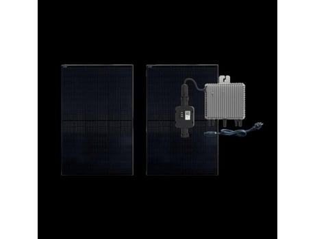Kit Solar Pacote Inicial Plug Play - 2 X Painéis Solares 860w Microinversor 700w A 800w Suportes Painéis E Cabos Solares