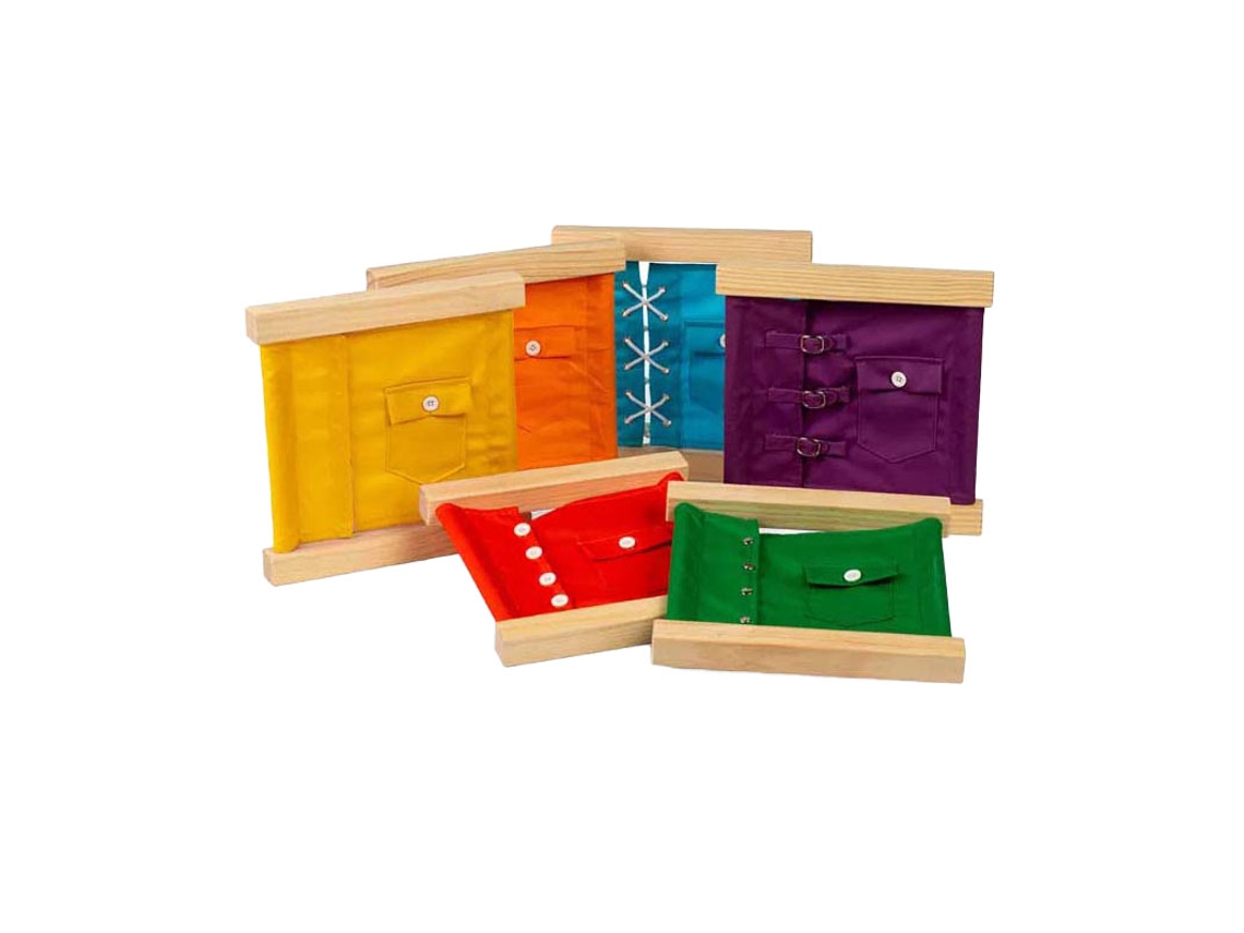 Conjunto De Prendedores E Molduras De Botões De Madeira Brinquedos Montessori Bigjigs