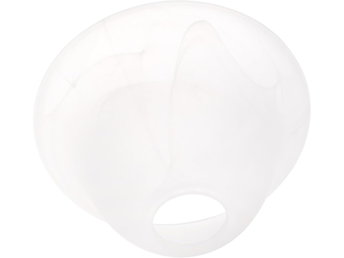 Luminária Pendente de Vidro Branco Artesanal E27, Leve e Decorativa. SFUSHOS