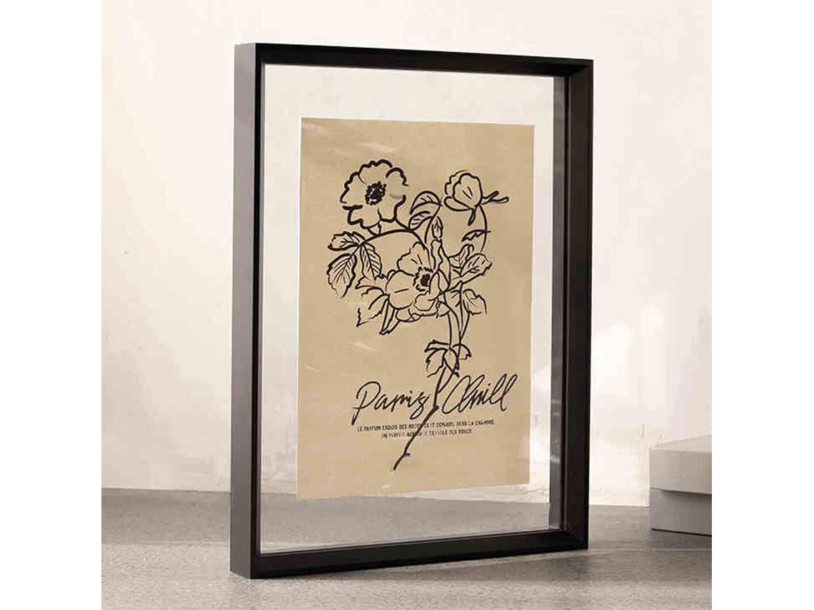 Cadre Photo Transparent Double Face En Bois Et Acrylique - Quadrado De 6 Polegadas) - Boîte Flottante En Bois