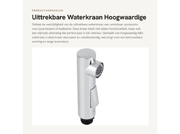 Slang De Doucheslang - Materiaal - Uitrekbare - Korrosiebestendig - Eenvoudig Te Installeren - Geschikt Voor Keuken/bad - Duurzaam Abs-materiaal - Kra