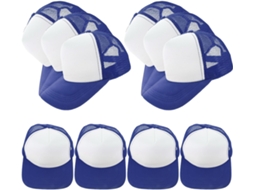 Bonés De Beisebol Respiráveis Com Estampa Sublimada Em Poliéster, Pacote Com 10 Unidades, Azul Mesh.