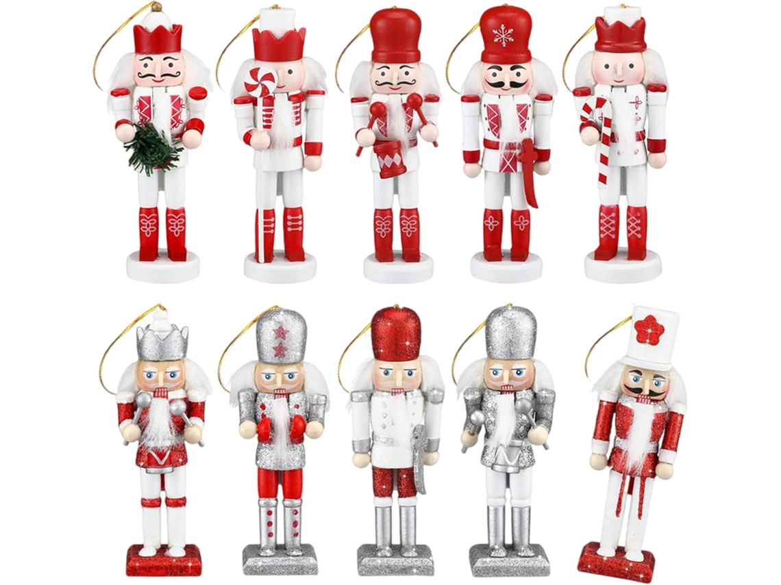 Soldados Quebra-nozes Decorativos De Madeira, 13 Cm, Para Decoração De Natal. Artigos Colecionáveis