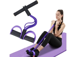 Banda Resistência Yoga - Banda Fitness - Treino Abdominal E Pernas - Tpe - Preto/roxo
